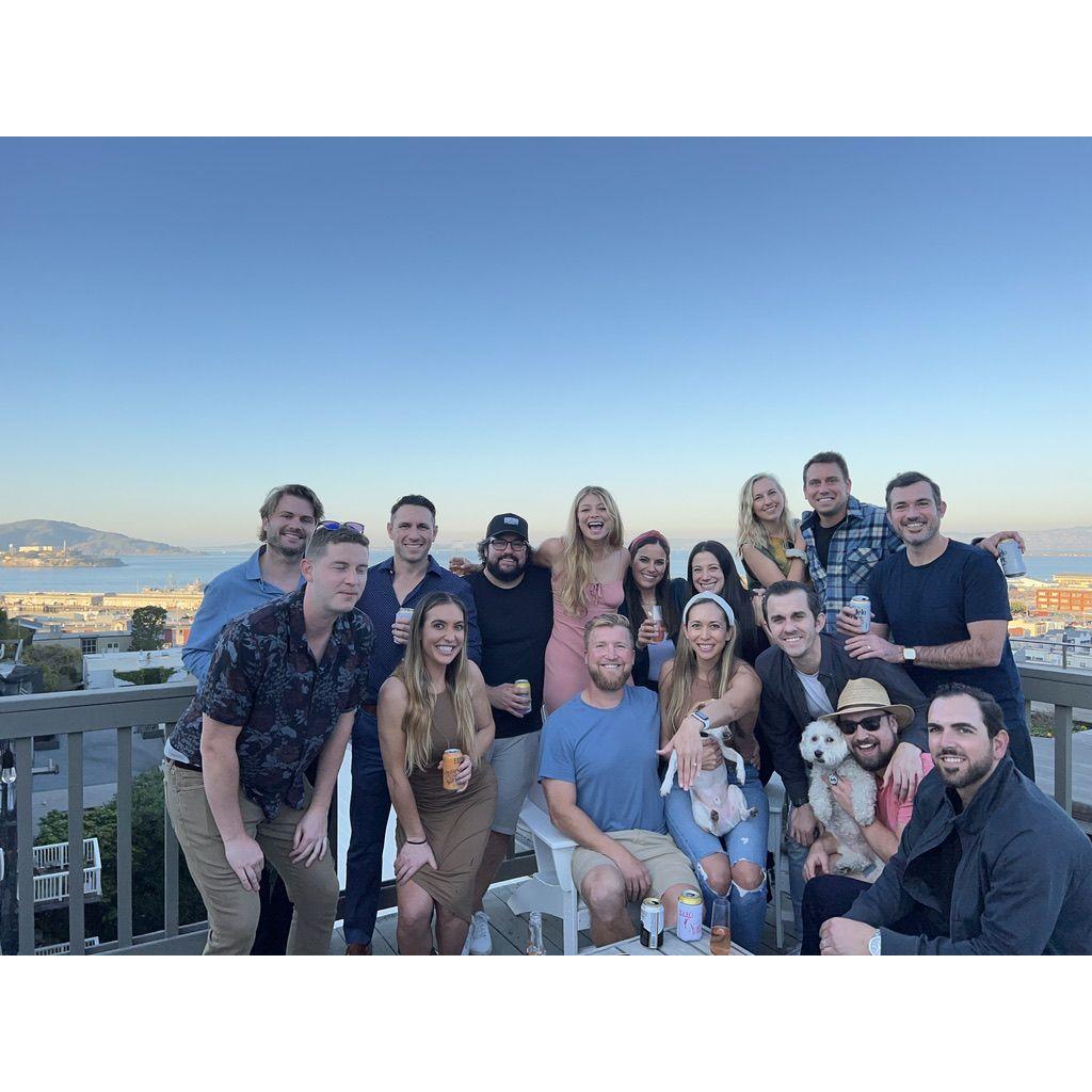 Engagement party at our house in SF with many of our favorite people