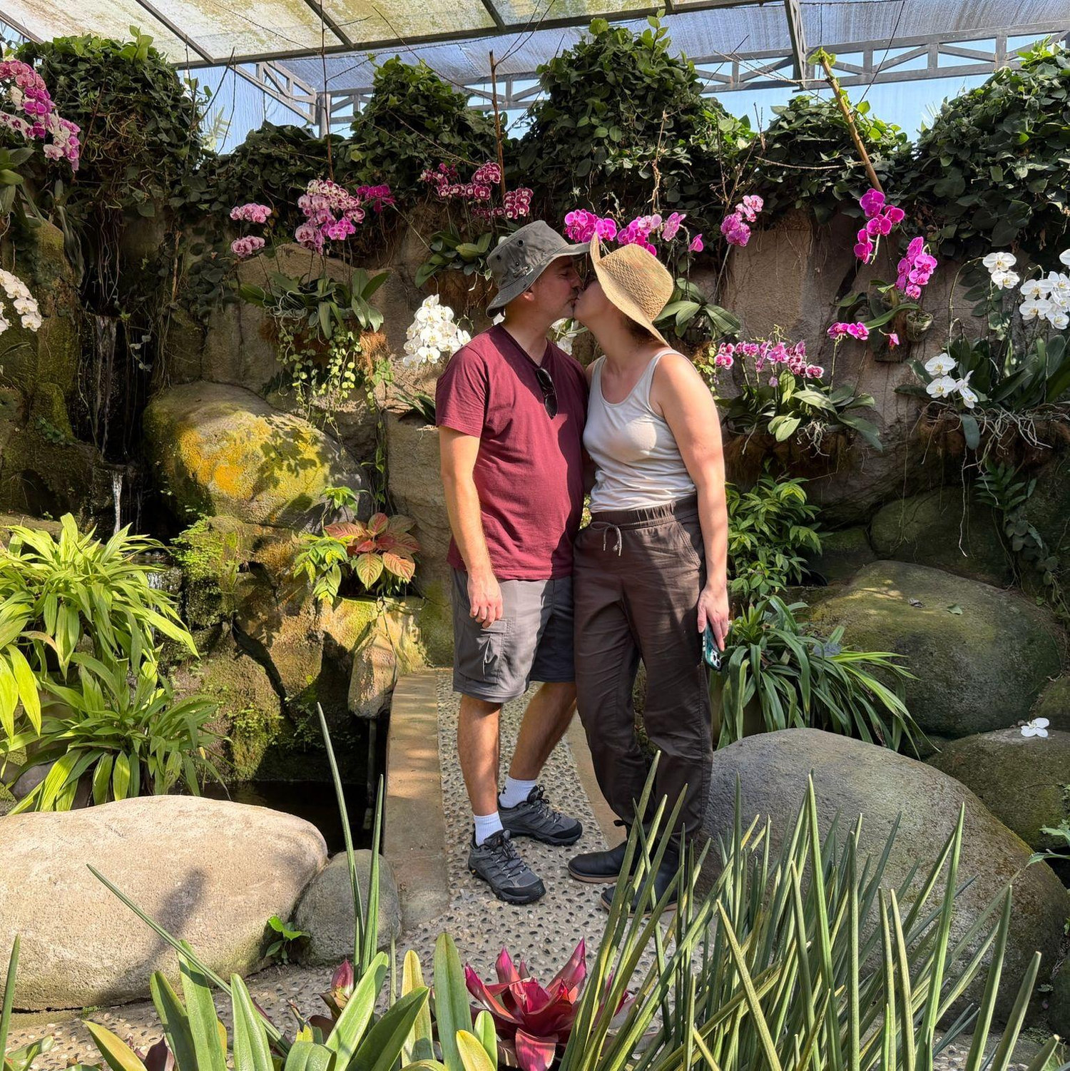 The second orchid garden we were forced to kiss at. This time in Bali.