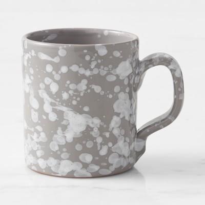 Splatter Ceramic Italian Hand-Glazed Mugs, Set of 4