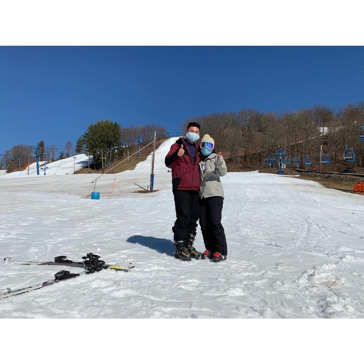 3/21/21 - First time skiing together
