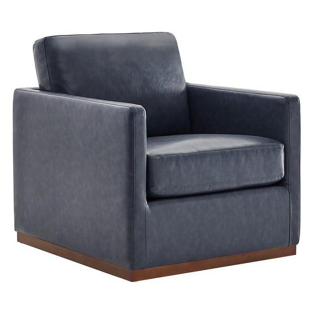 CHITA Swivel Accent Chair, Mid Century Modern Arm Chair for Living Room and Bedroom, Navy Blue