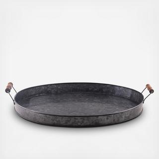 Blackened Galvanized Oval Tray