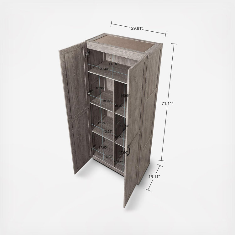 Manhattan Comfort, Cornelia 7-Shelf Storage Cabinet | Zola