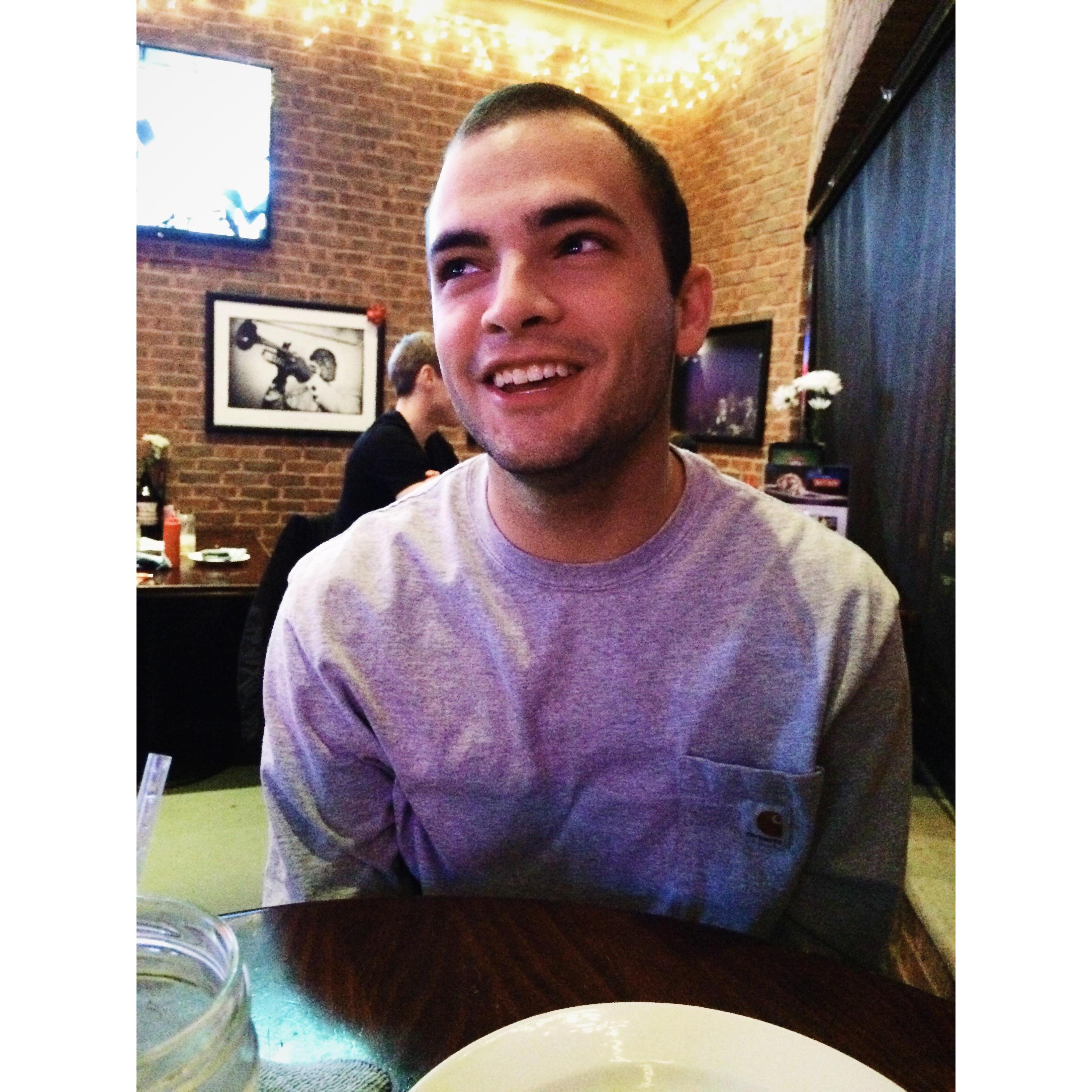 Back at Scotty's Brewhouse, where we had our first date