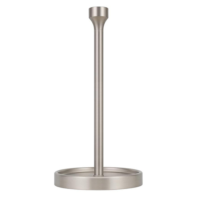 Ivilon Countertop Paper Towel Holder - Modern Bell End Minimalist Design - Color Brushed Nickel