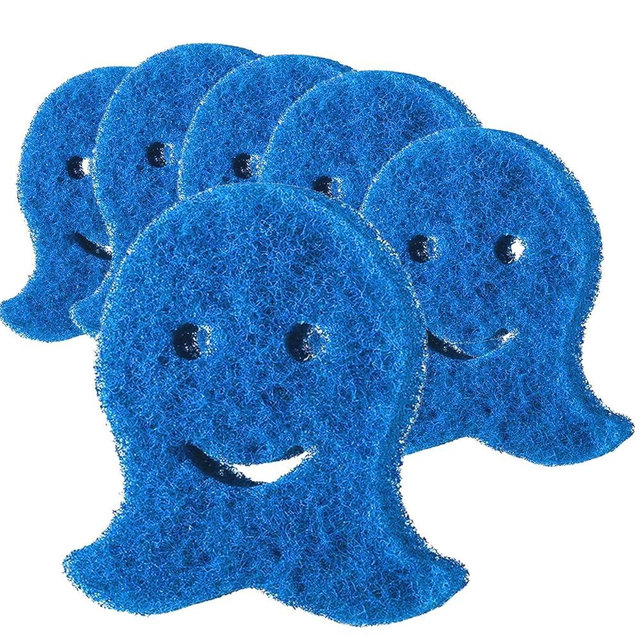 Pet Hair Remover for Laundry, 6PCS Reusable Dog & Cat Hair Remover Tool - Removes Pet Fur, Hair, Lint, Dander from Clothes &Washing Machine. (Blue, Octopus)