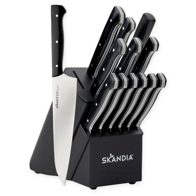 Skandia Aldis 14-Piece Knife Block Set in Black