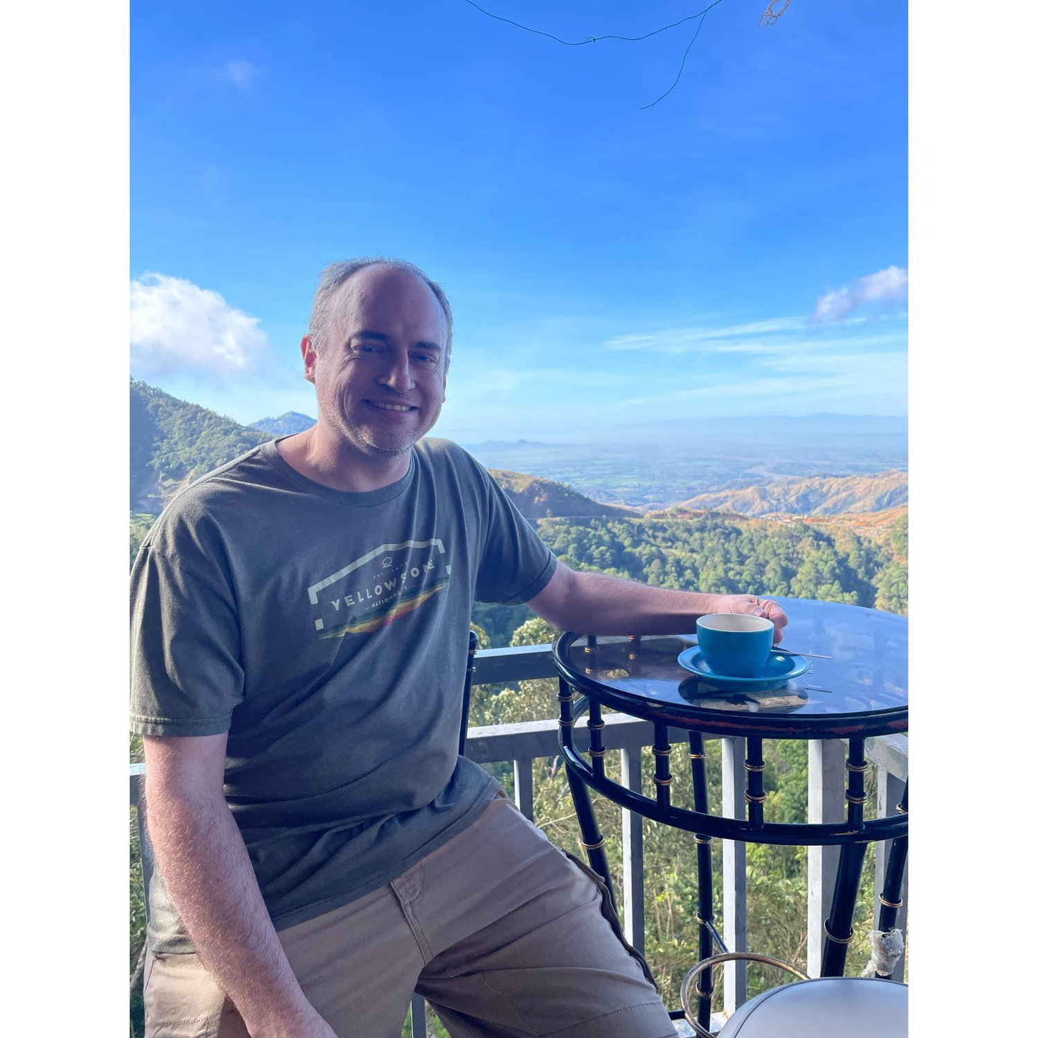 His first experience with coffee on the mountain in the philippines