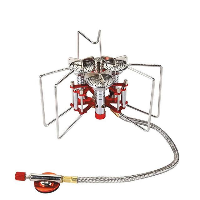 Bulin Camping Gas Stove Burner 5800W/6800W Adjustable 3 Burners Ultralight Windproof Backpacking Stove Portable Propane Stove Camp Stoves for Camping Hiking Backpack Outdoor (5800W | Silver)