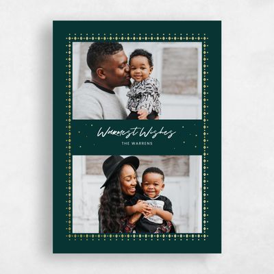 Dark Emerald, Green Holiday Card - Kentala Foil