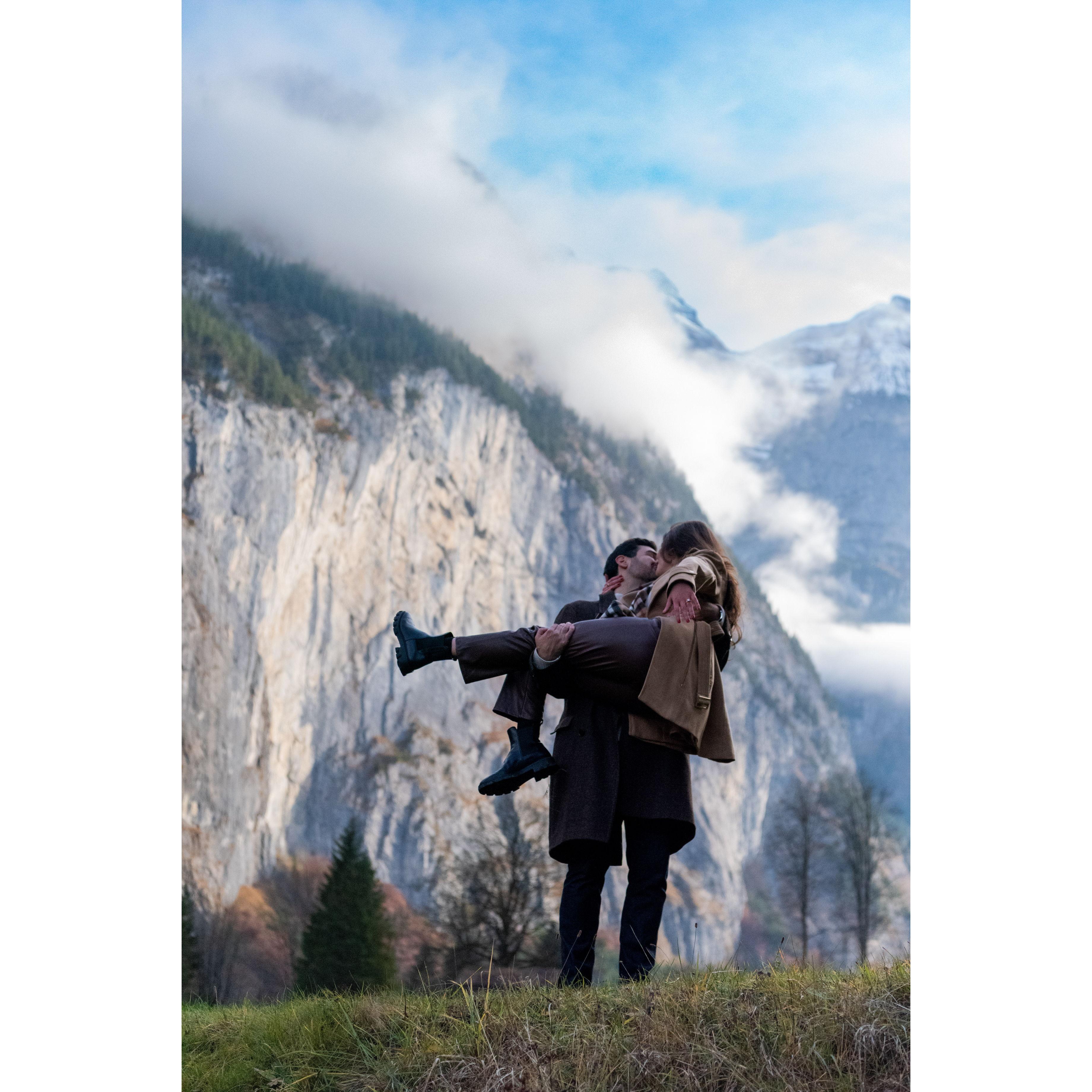 Lauterbrunnen, Switzerland - Celebrating the "Yes!"