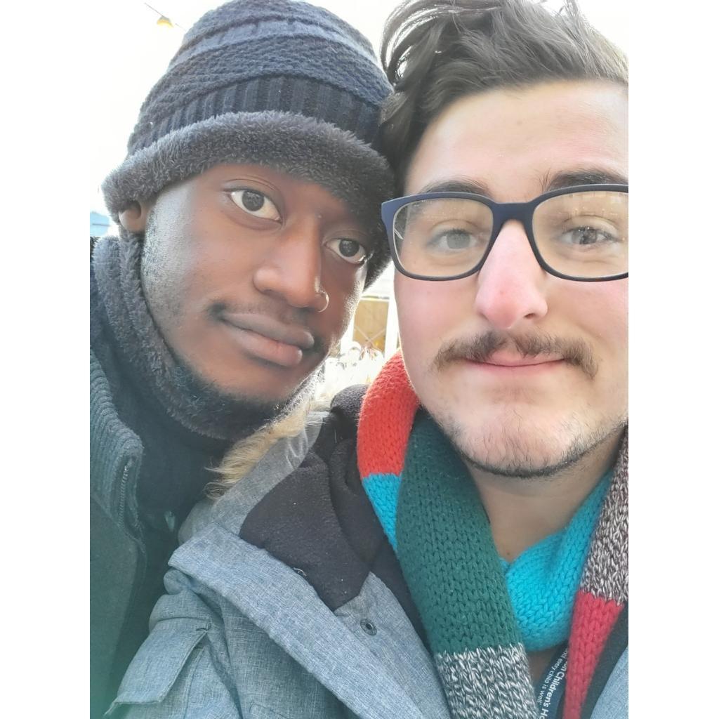 Our first time ice-skating.