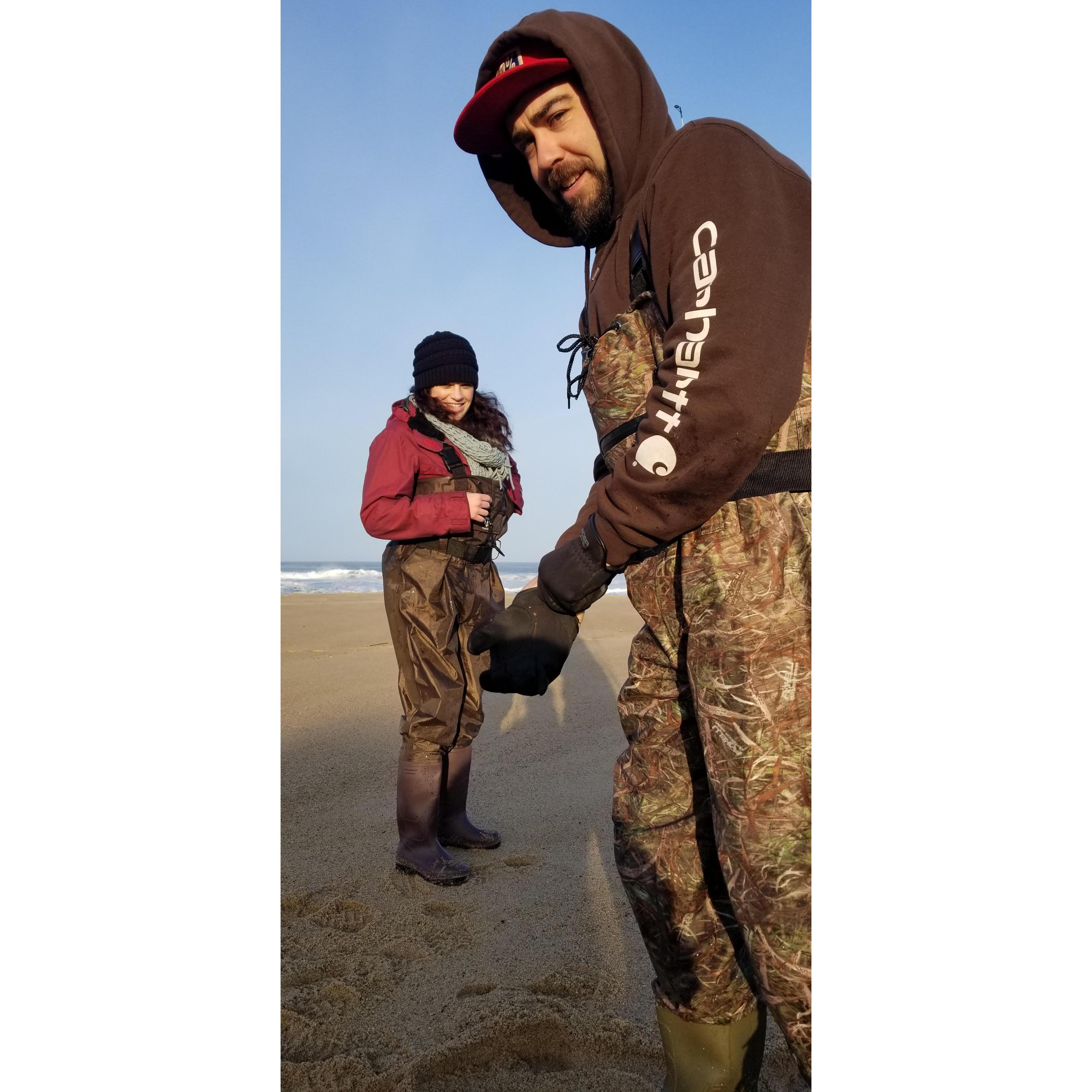 First fishing trip together on the surf!