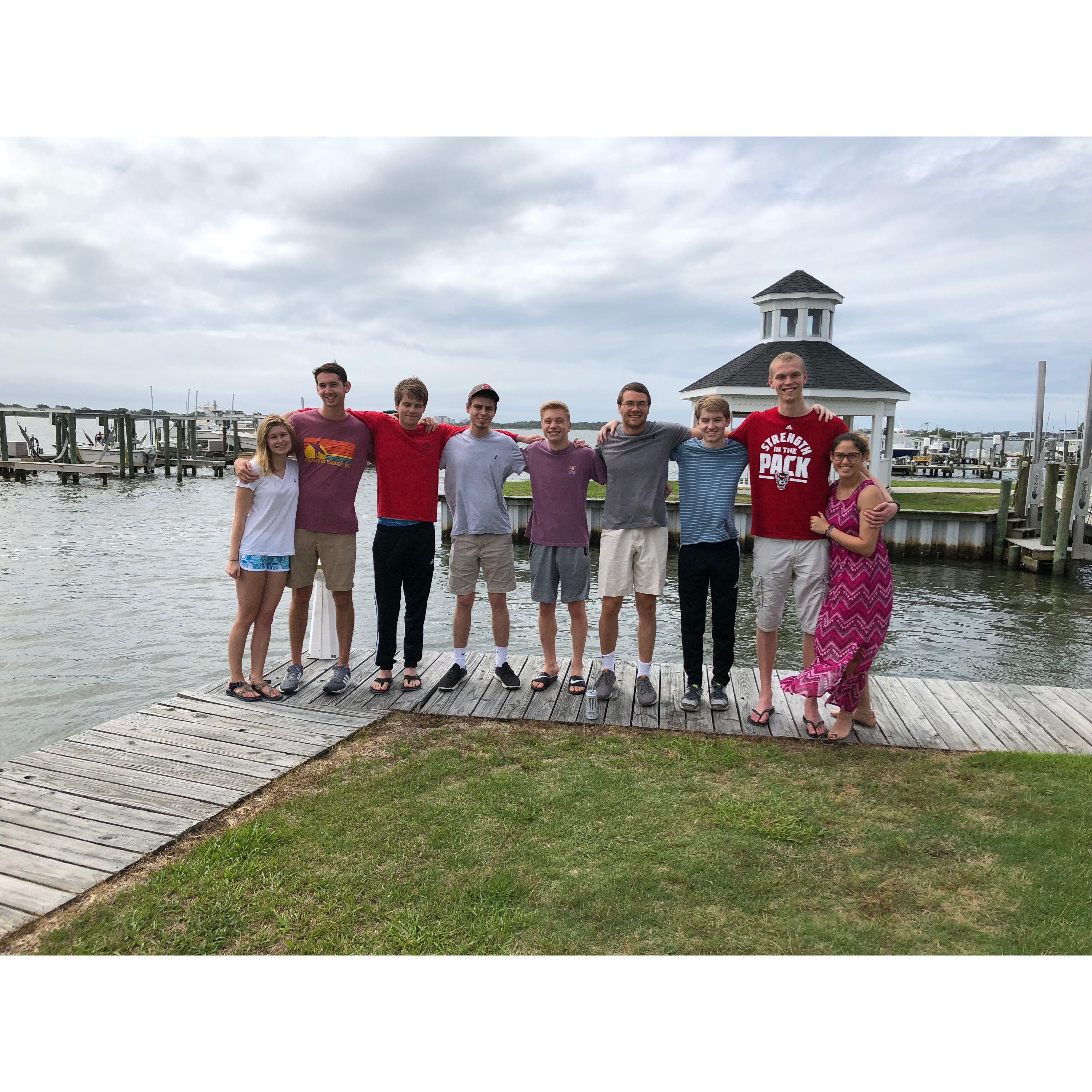 First beach trip with Walker's friends