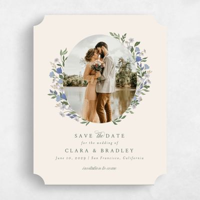 Blue Ticket Wedding Save the Date - Florentina Photo
