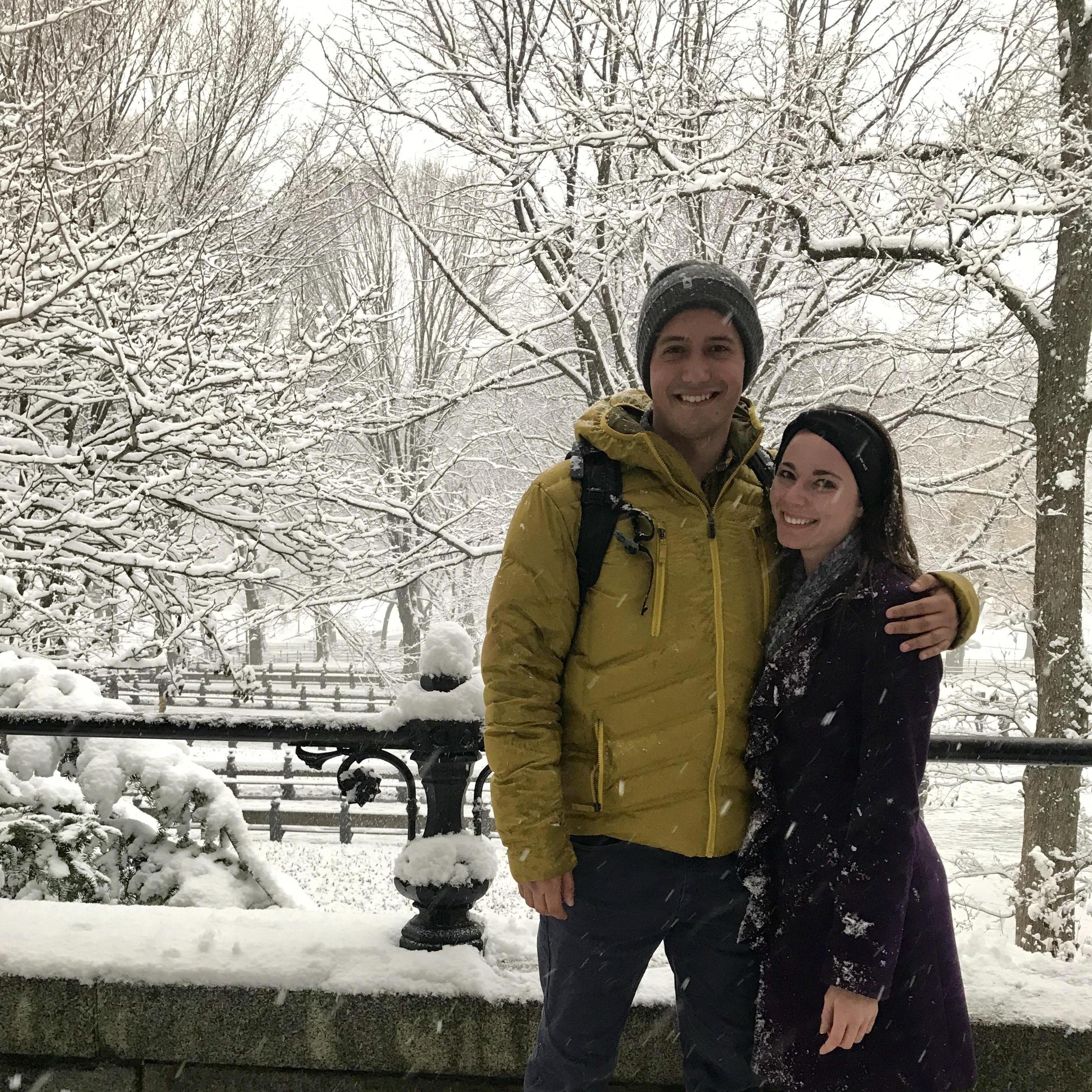 When we had a date in NYC during a snowstorm, December 2017