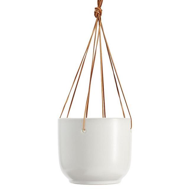 Mason Hanging Cachepots, Ivory - Medium