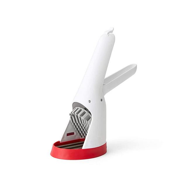 Chef'n Hand-Held Slicer Strawberry Slicester, Updated Design, Cherry/Meringue