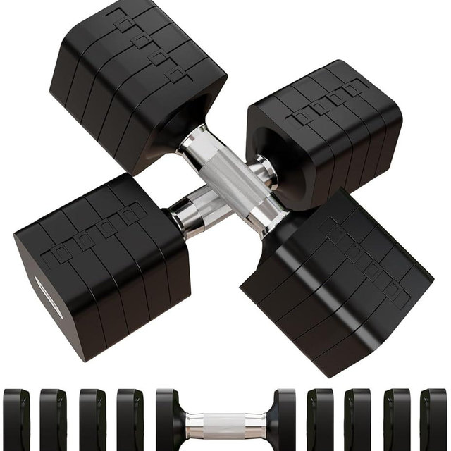 15LB 20LB 40LB 50LB Adjustable Dumbbell Set Free Weights Dumbbells Set for Women Men Hand Weights Sets Adjust Dumbbell Weight Sets for Home Gym Exercise Workout Strength Training Equipments