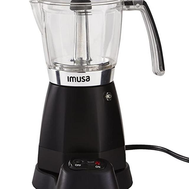 Imusa Black Espresso Maker, 3-6-Cup