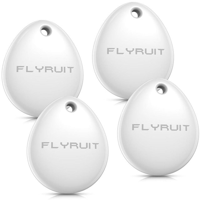 Air Tracker Tags-4 Pack for Apple Find My (iOS Only), Official MFi Certified, Mini Bluetooth Key Finder Locator with Sound, Smart Luggage Tracker for iPhone, Suitcases, Backpack, Wallet, Bike