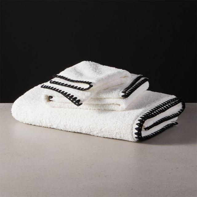 Tuli Black Trim Bath Towel