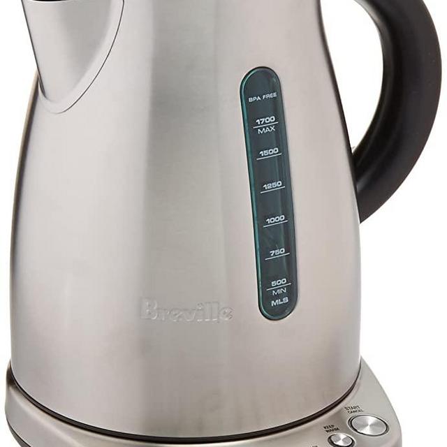 Breville BKE720BSS The Temp Select Electric Kettle, Silver, Dimensions:(LxWxH) 8 ¾ ” x 7 ¼” x 10 ½” (BKE720BSSUSC)