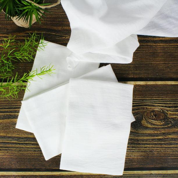 Mainstays 10-Piece Flour Sack Kitchen Towel Set, White