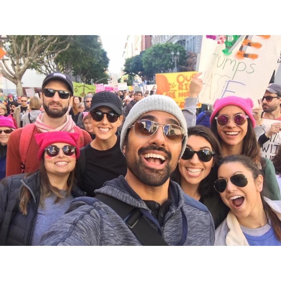 Women's march gang in DTLA