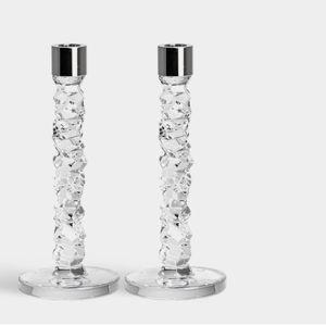 Carat - Carat Candlestick Silver Medium - Set of 2