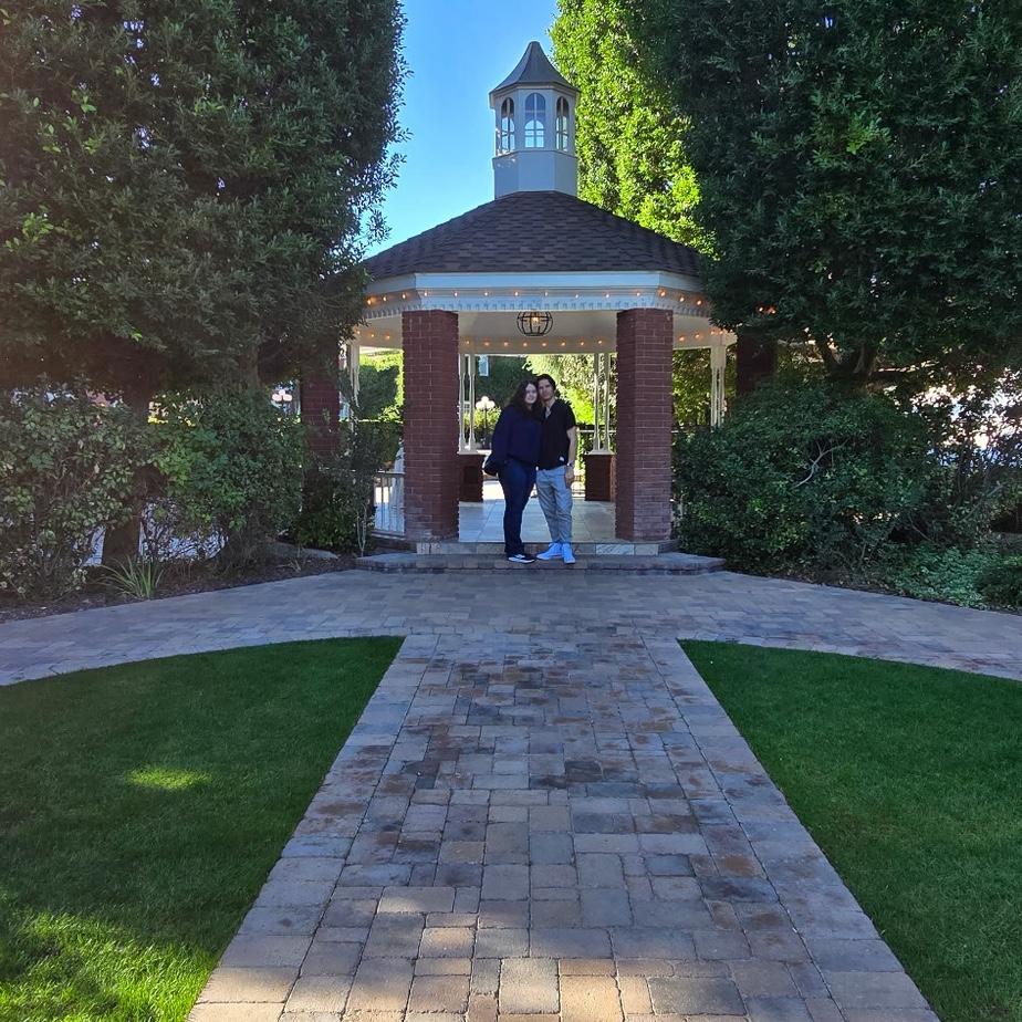 this photo was taken earlier this year on the tour of the venue we ended up booking for our wedding day!