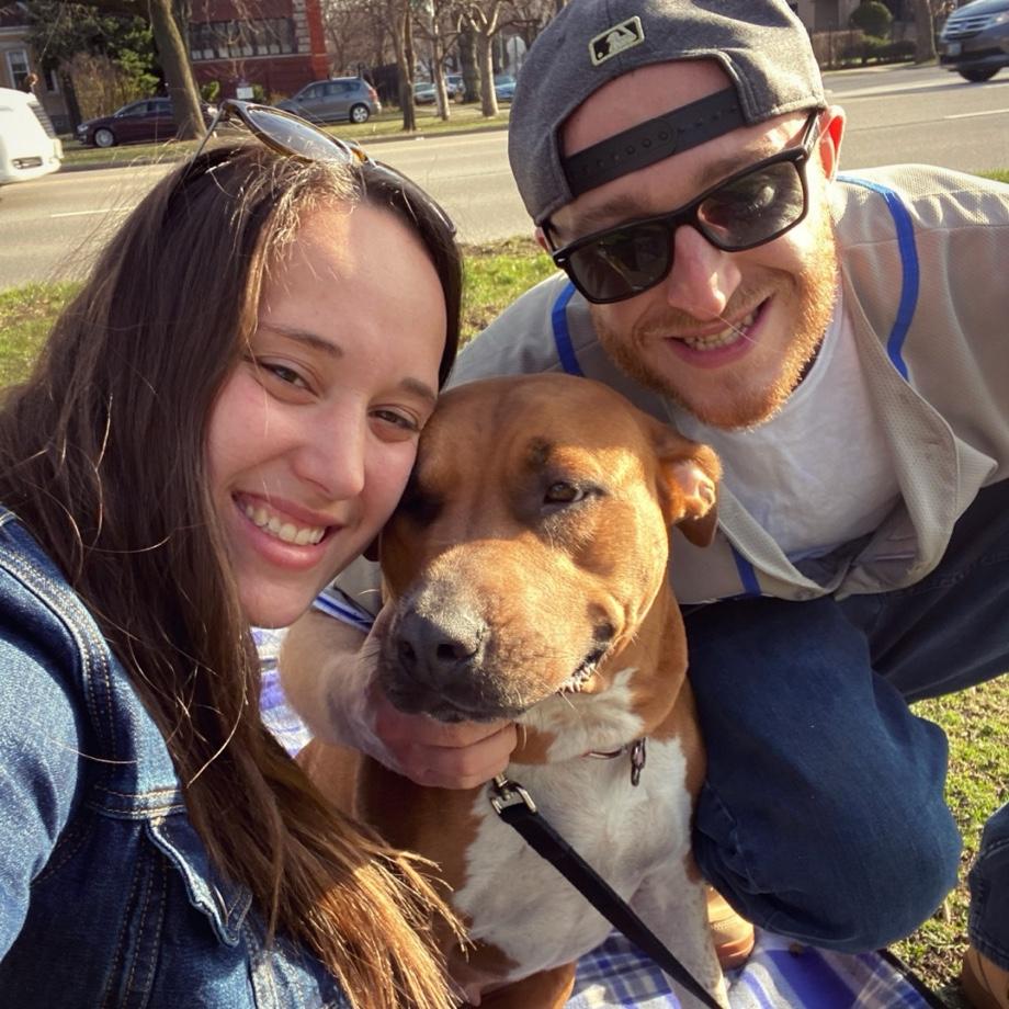 March 2021 - Picnic with our rescue pup, Cora