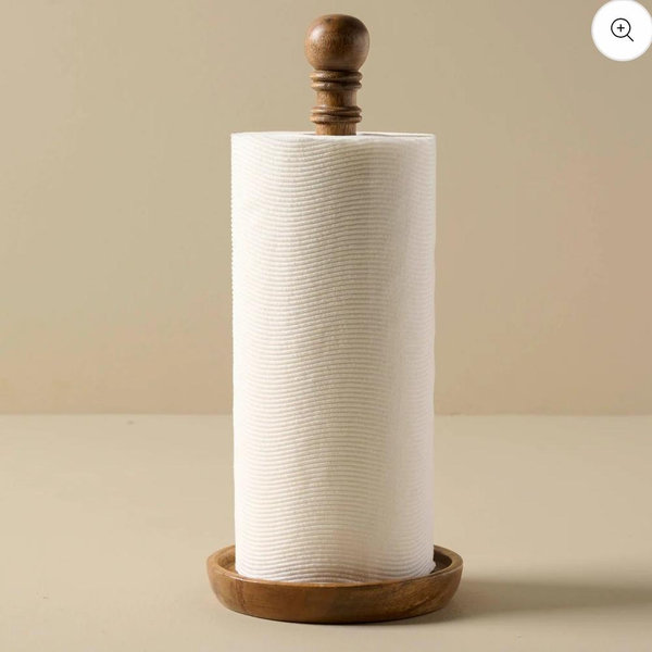 Antiqued Wood Paper Towel Holder