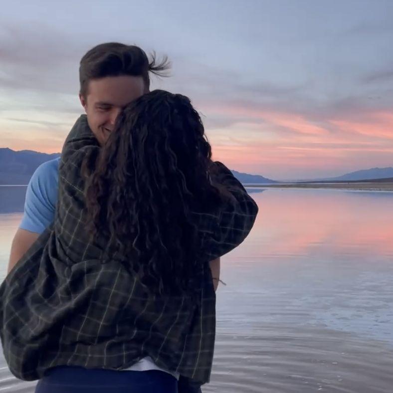 January 10th, 2026 - Noah asked Lauren to marry him on their last day of a two week roadtrip through the national parks of the southwest. In Death Valley, a rare and temporary lake formed after heavy rainfall, and during sunset, it created the perfect backdrop for such a life-changing moment!