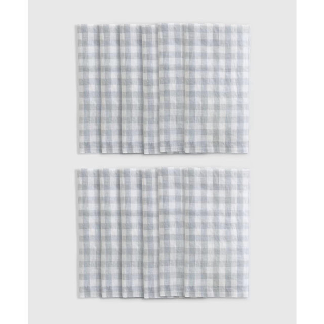 European Linen Gingham Napkins (Set of 12)