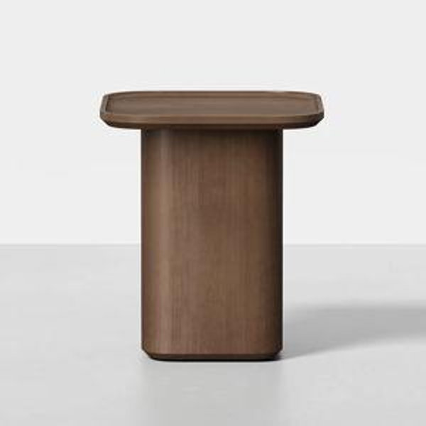 Wood Pedestal Side Table | Thuma