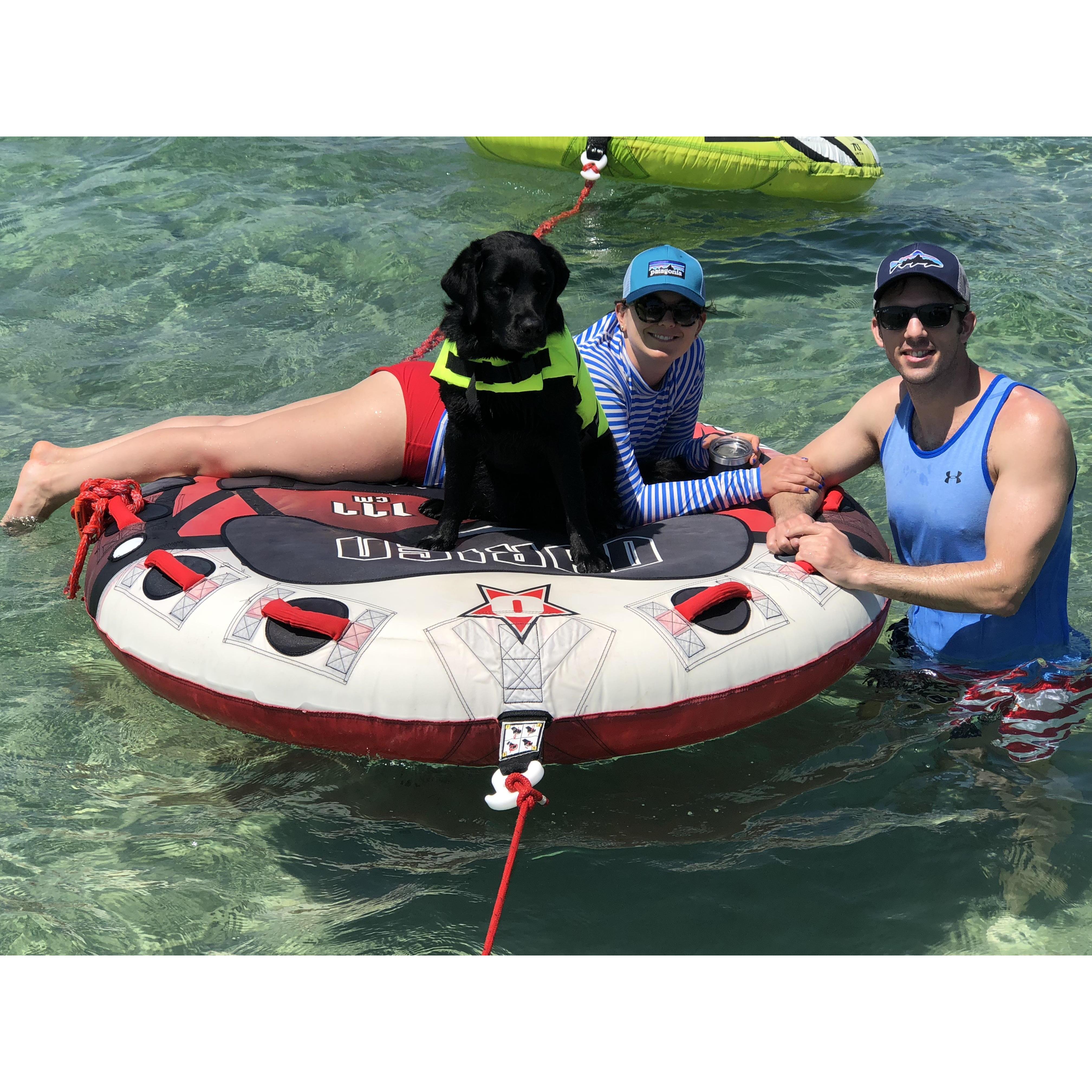 The "family" takes on the Fourth of July 2018 at Higgins Lake.
