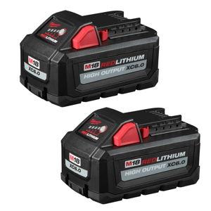 Milwaukee Tool® M18™ REDLITHIUM™ HIGH OUTPUT™ XC6.0 Battery Pack, 2 Pack