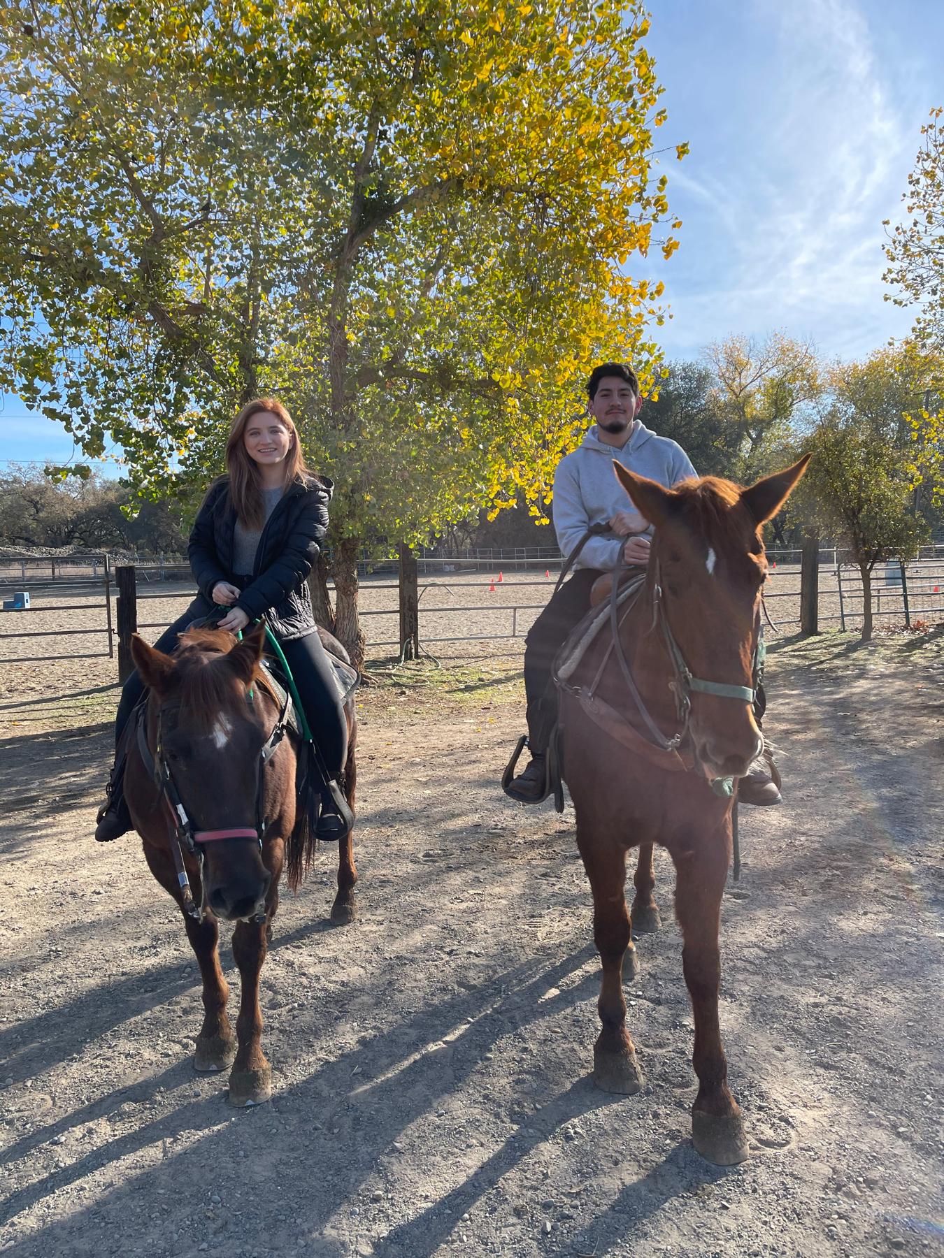 For our 11 month dating celebration we went to apple hill and horseback riding!