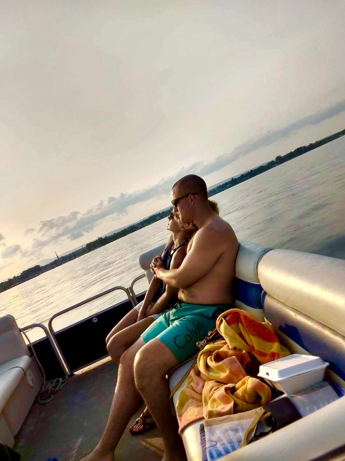 Summer 2017 , a quiet time on the boat on the short days we had together while Evan was in training.