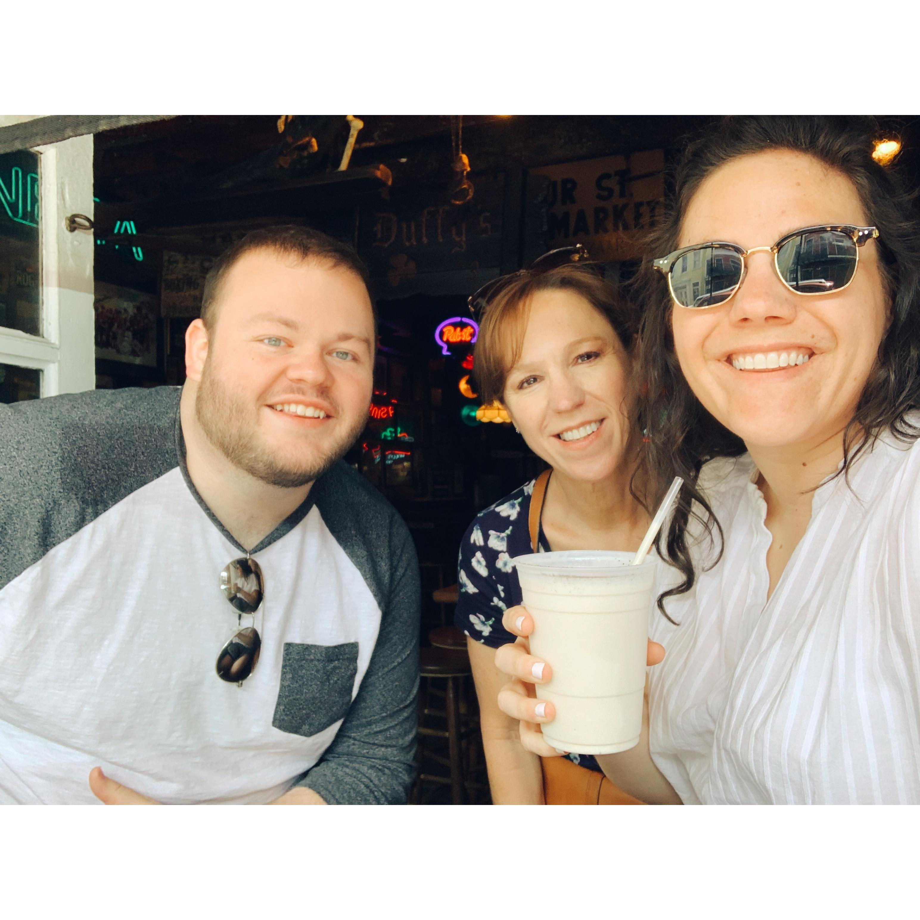Spending time in the French Quarter with Amanda's family.