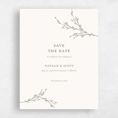 Peach, Orange Wedding Save the Date - Normandy Classic