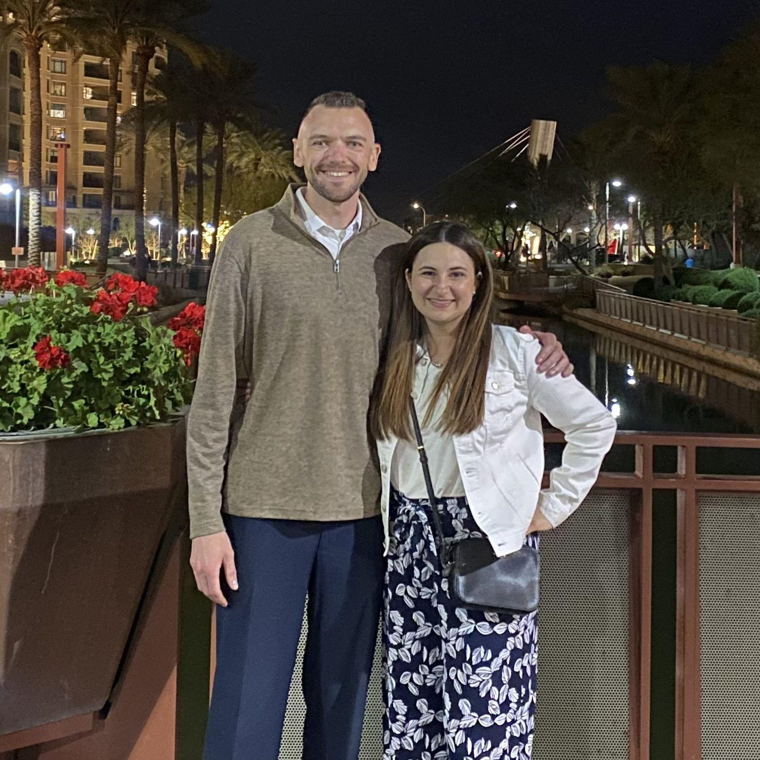 Date night when our relationship received a blessing from Fr. John Clote