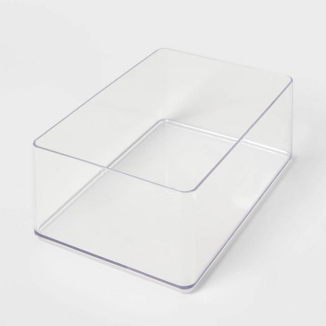 9"x6"x3.25" Large Plastic Bathroom Tray Clear - Brightroom™