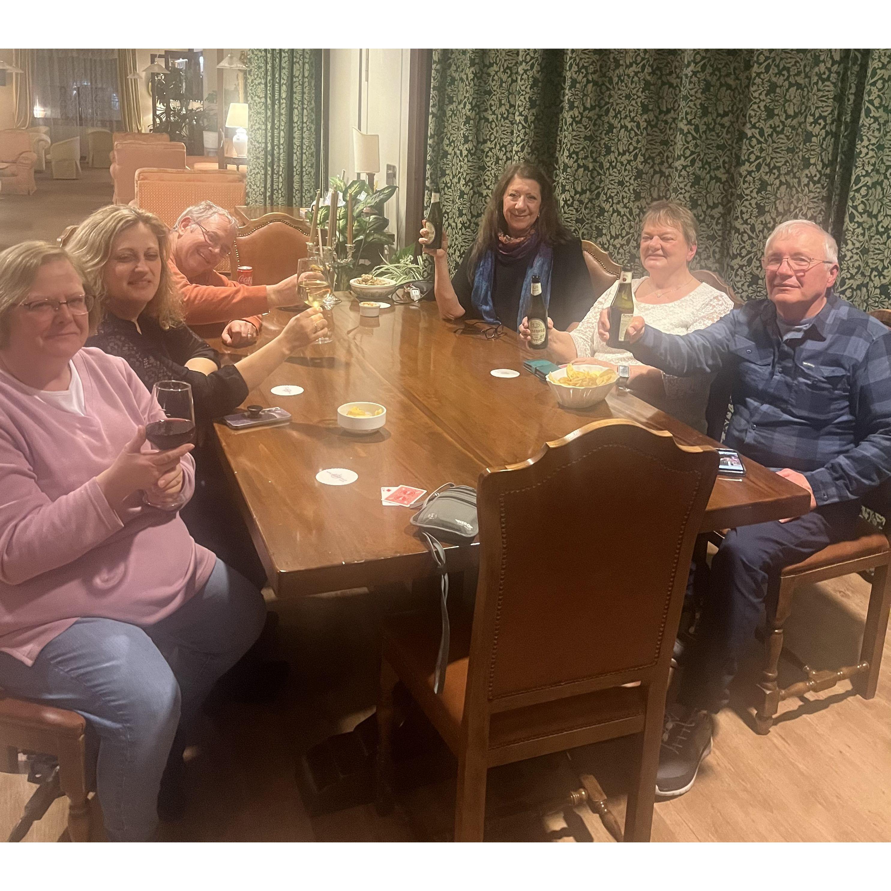 Euchre partners in Italy. Where it all began!