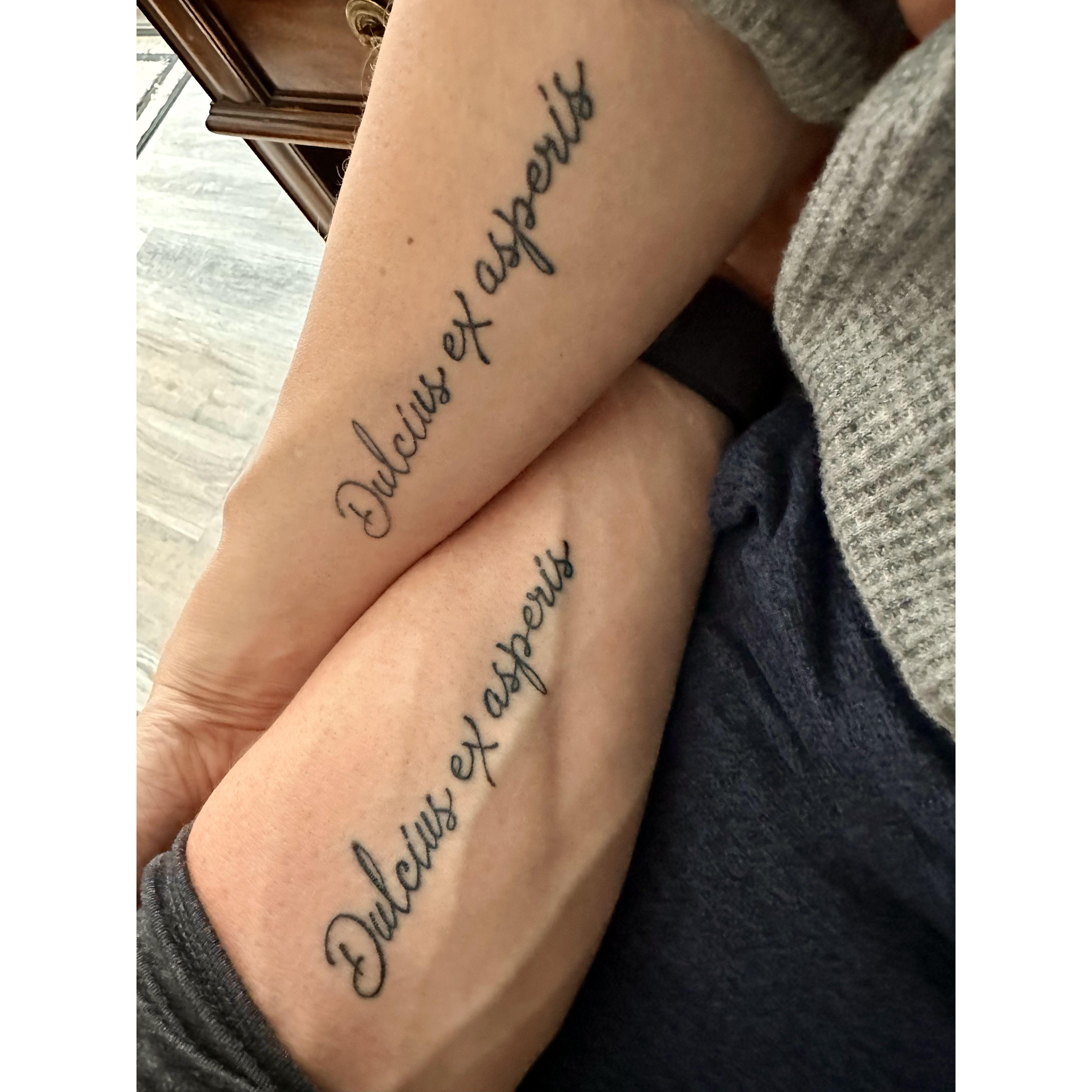 Dulcius ex Asperis tattoos
