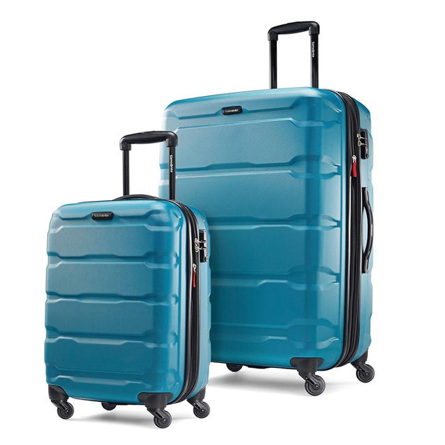 Samsonite Omni Pc Hardside Expandable Luggage with Spinner Wheels, Caribbean Blue, 2-Piece Set (20/28)