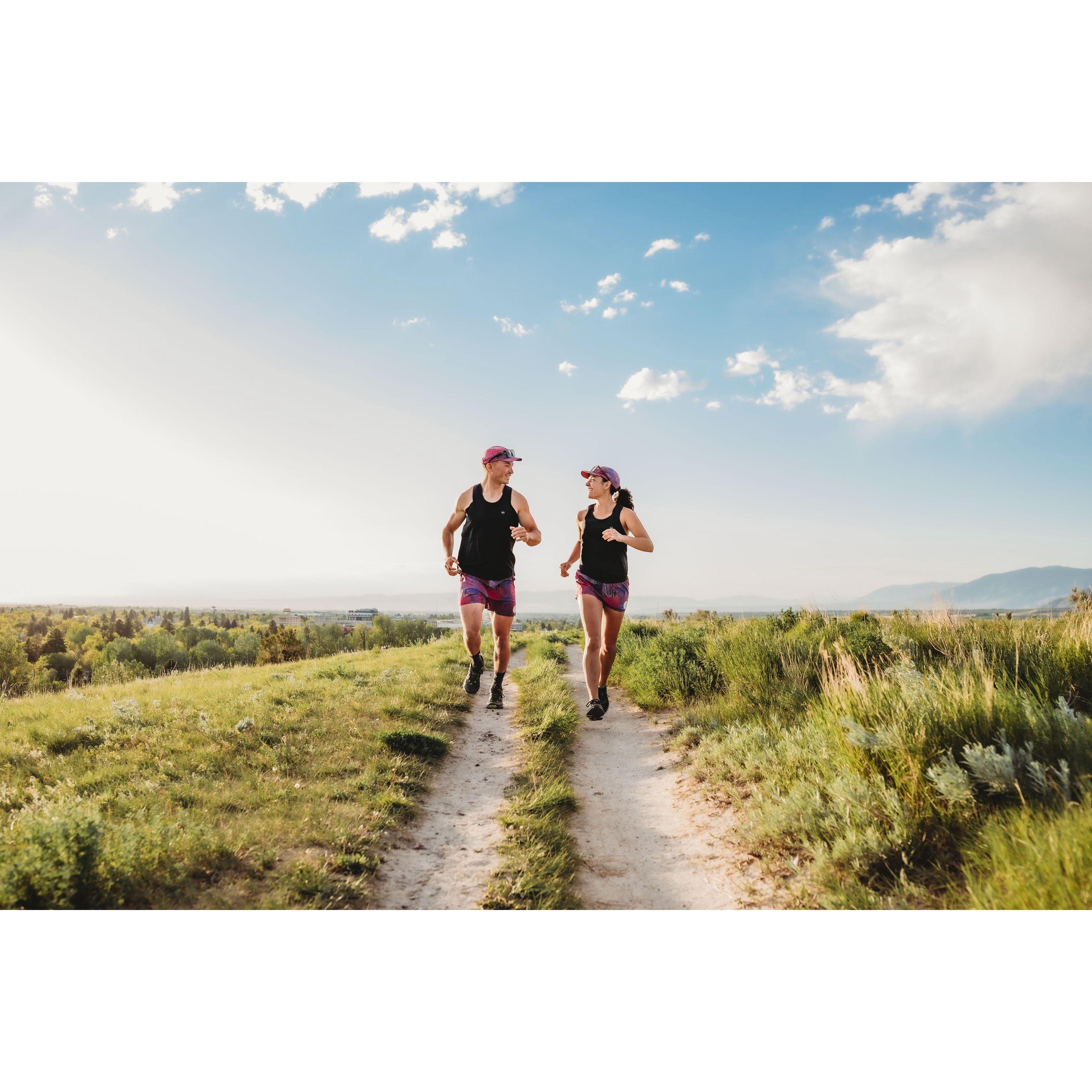 Spencer and I agreed to do a photo shoot for a running brand in town - closest thing we have to an engagement shoot - ha!