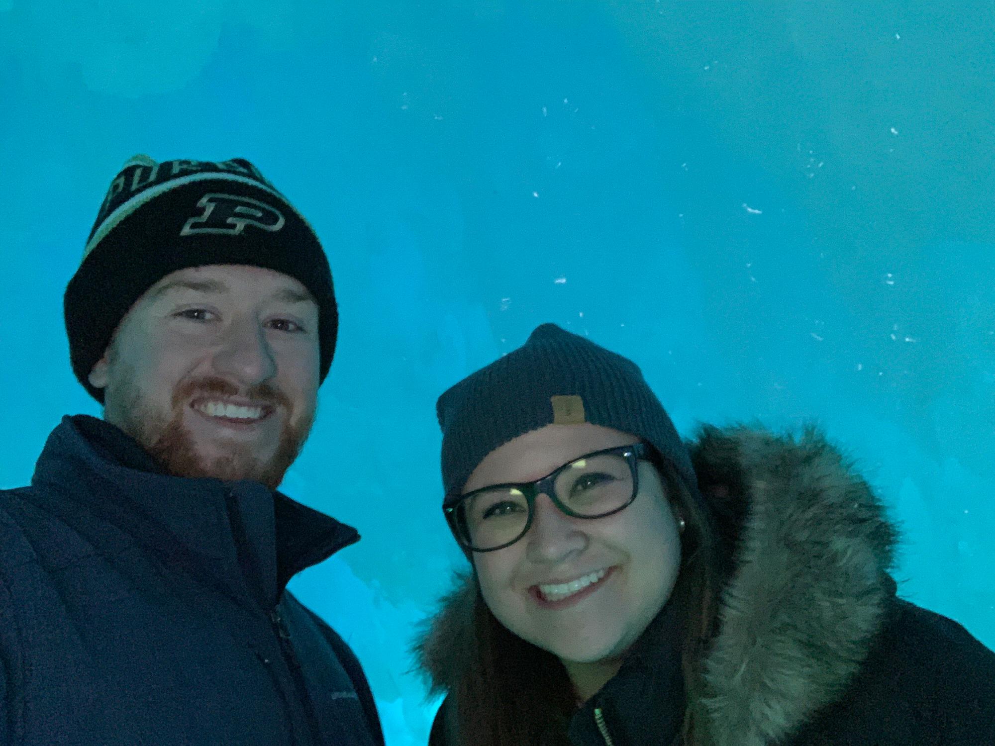 Freezing our butts off at the Ice Castles in Colorado!