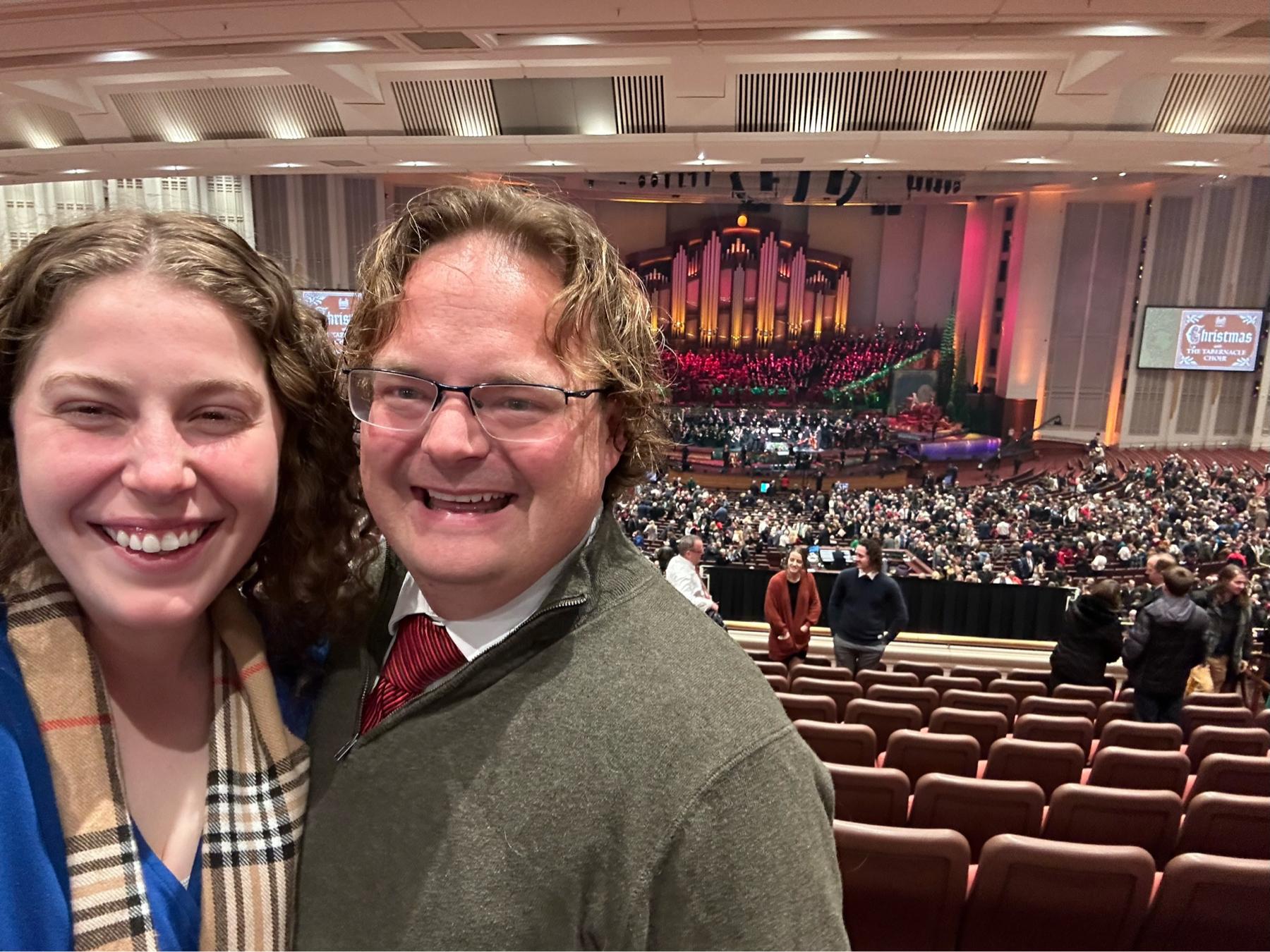 We love hearing the tabernacle choir perform!